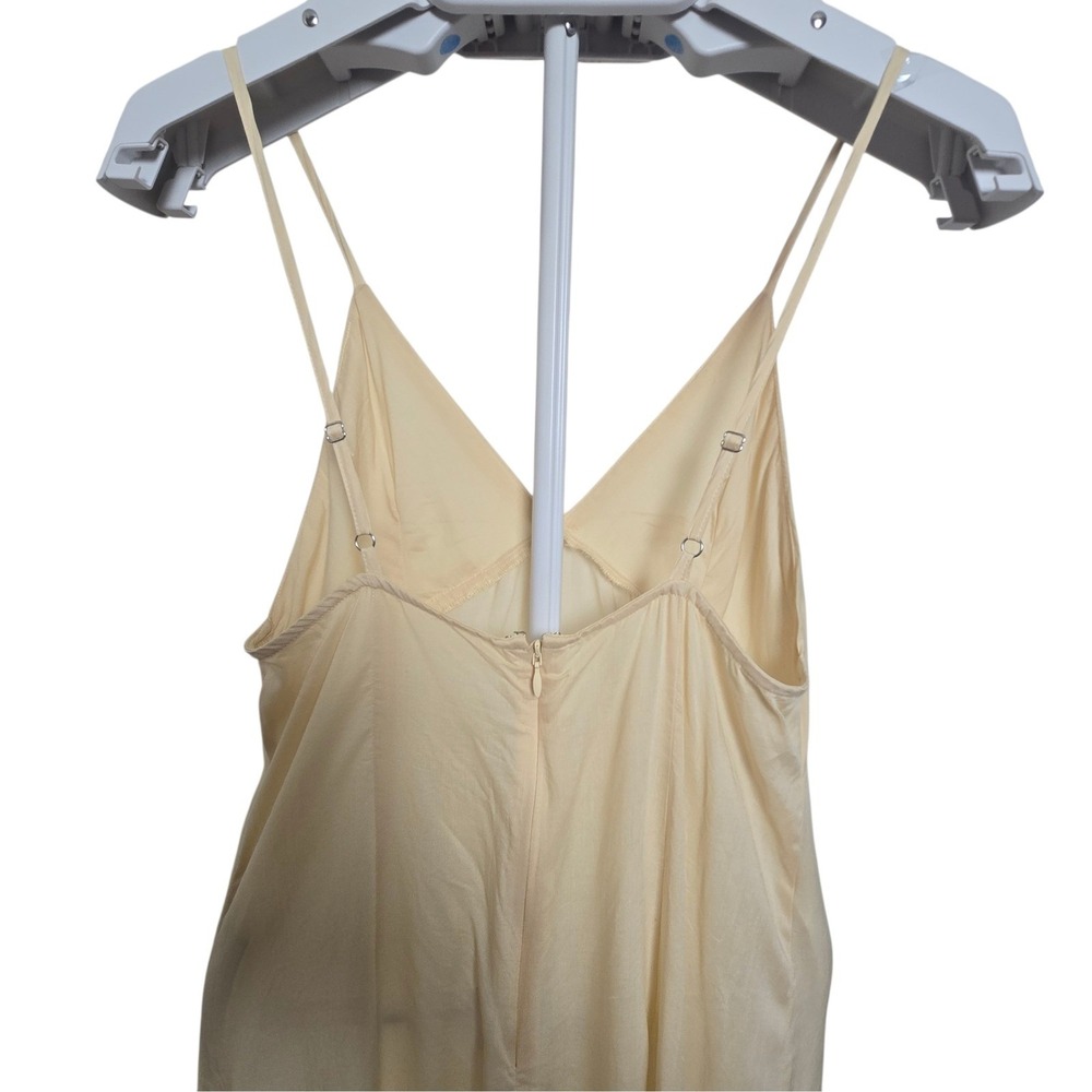 Farm Rio Ivory Slip Dress Small Boho Coquette Maxi Adjustable‎ Strap Festival - Picture 10 of 14
